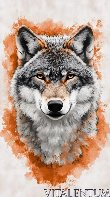 AI ART Wild Wolf Art