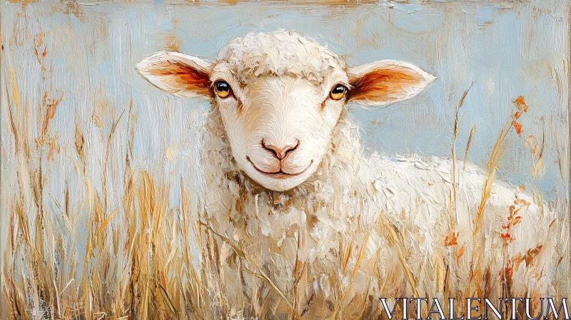 AI ART Sheep Painting in Nature