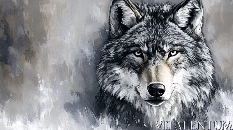 AI ART Majestic Wolf Artwork