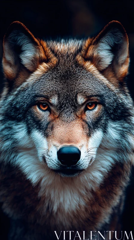 AI ART Majestic Wolf Portrait