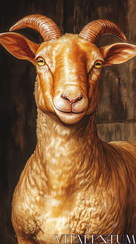 Captivating Goat Artwork AI Image