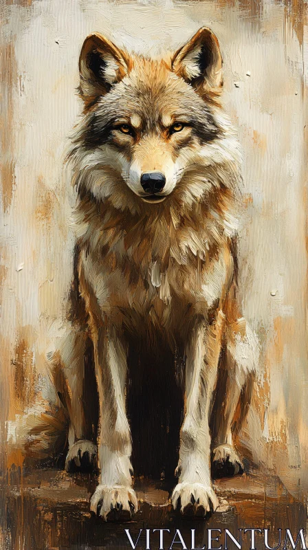 AI ART Majestic Wolf in Art