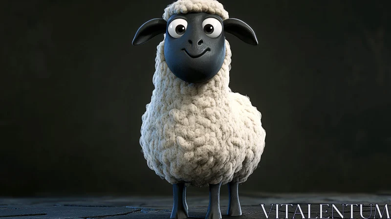 Charming Sheep Animation AI Image