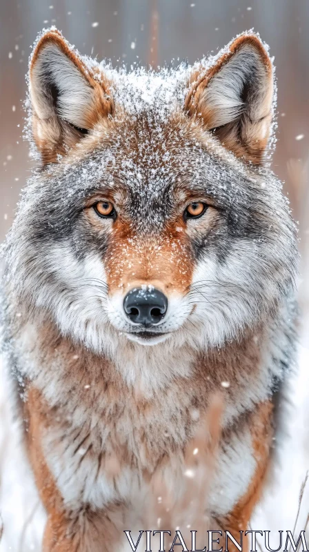 AI ART Wolf in Winter