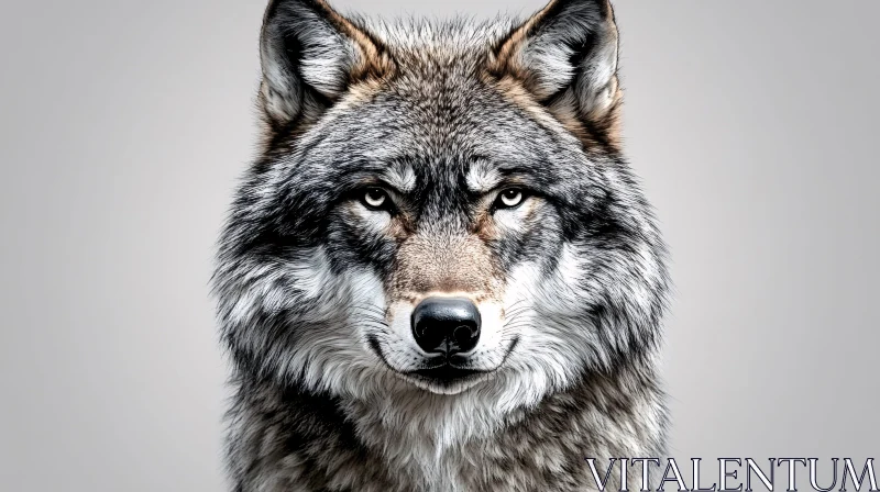 AI ART Wild Wolf Close-up