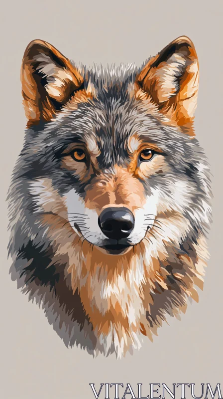 AI ART Captivating Wolf Art Piece