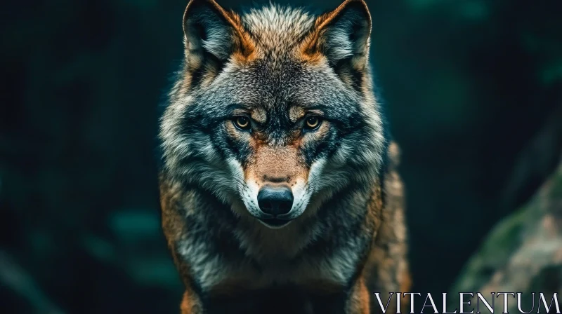 AI ART Wildlife Portrait of a Wolf