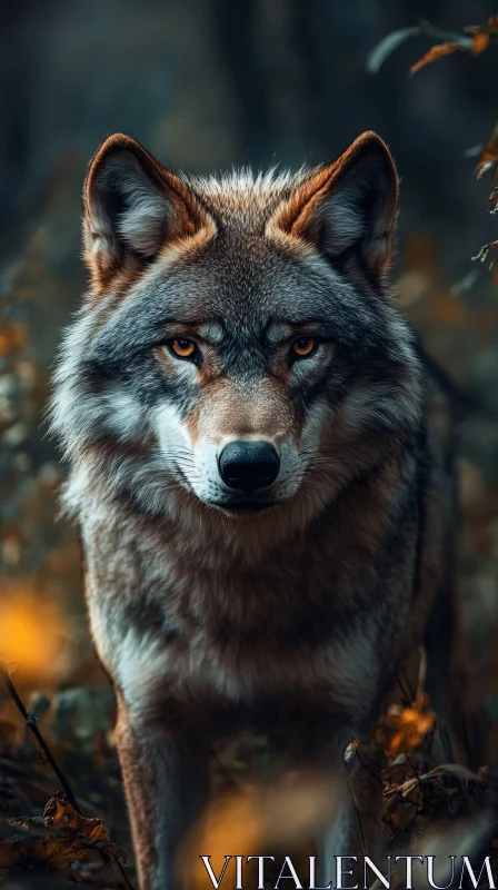 AI ART Wild Wolf in Woodland