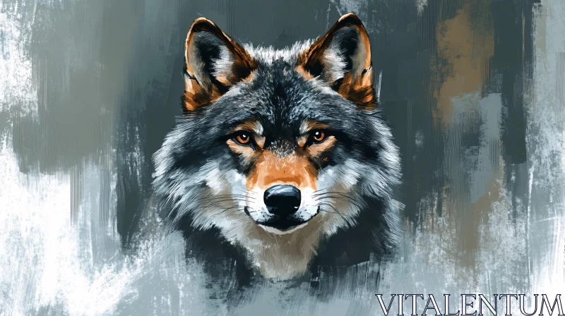 AI ART Artistic Wolf Face