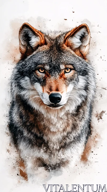 AI ART Regal Wolf Portrait