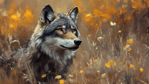 Autumn Wolf Art