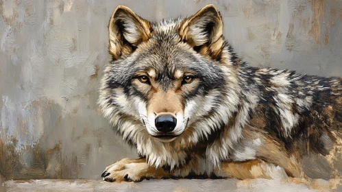 Wildlife Wolf Painting