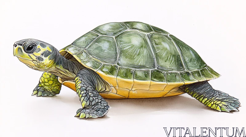 AI ART Intricate Turtle Artwork