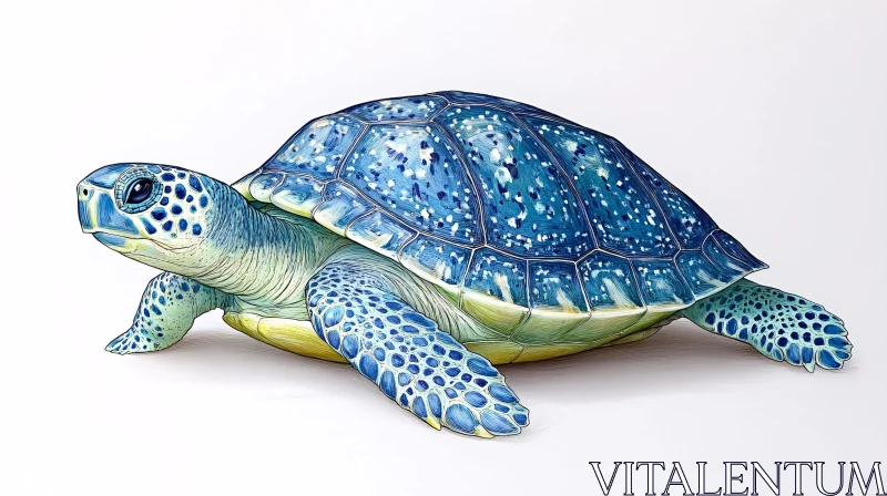 AI ART Detailed Turtle Art