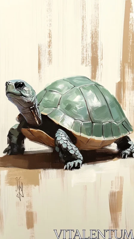 AI ART Textured Turtle Art