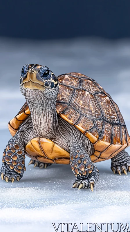 AI ART Detailed Turtle Close-up