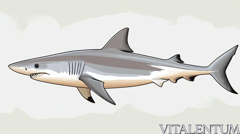 Artistic Illustration of a Shark AI Image