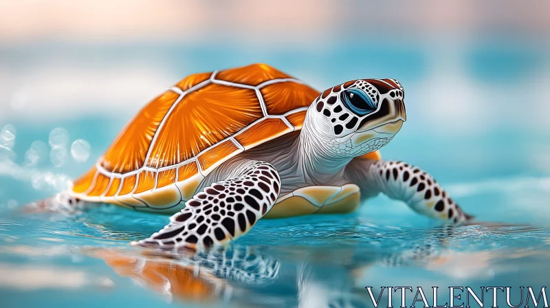 AI ART Serene Sea Turtle in Turquoise Waters