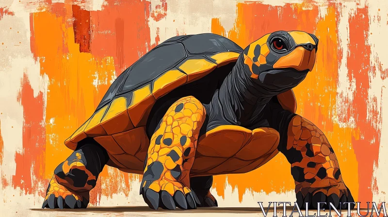 AI ART Artistic Turtle Illustration