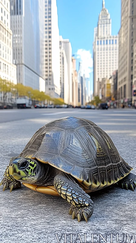 AI ART Cityscape with Turtle