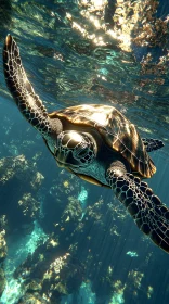 Marine Life: Sea Turtle Underwater