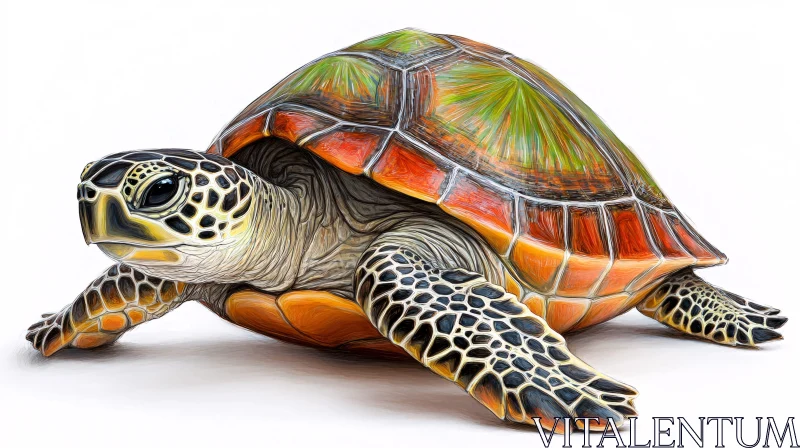 AI ART Colorful Turtle Art