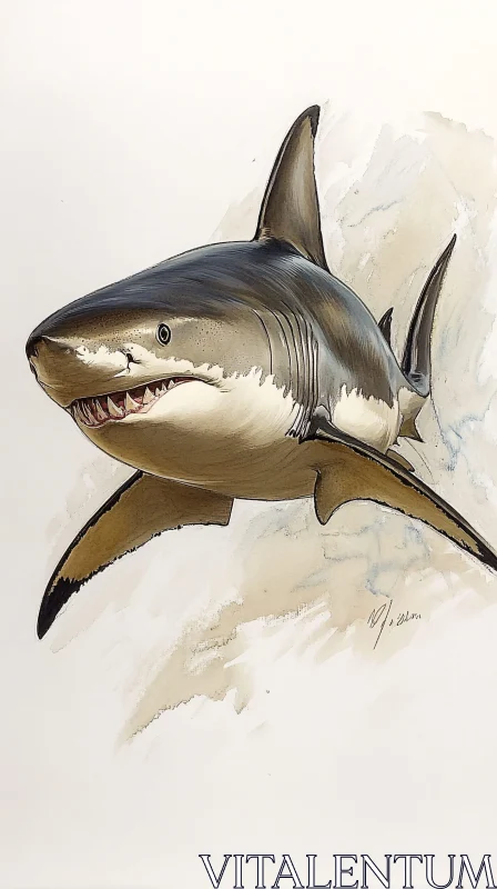 AI ART Shark Art Illustration