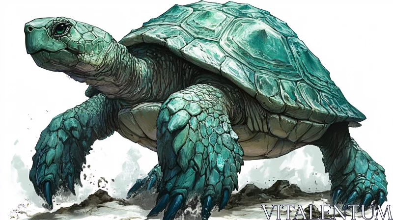 Detailed Render of a Turtle AI Image