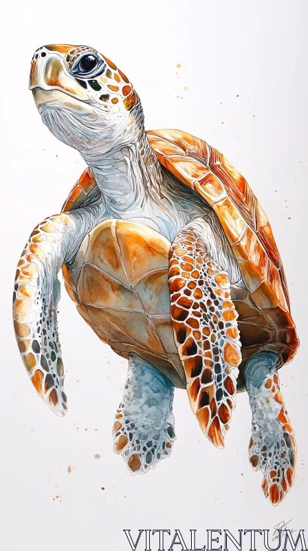 AI ART Colorful Turtle Artwork