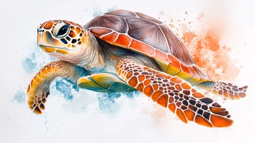 Artistic Sea Turtle Painting