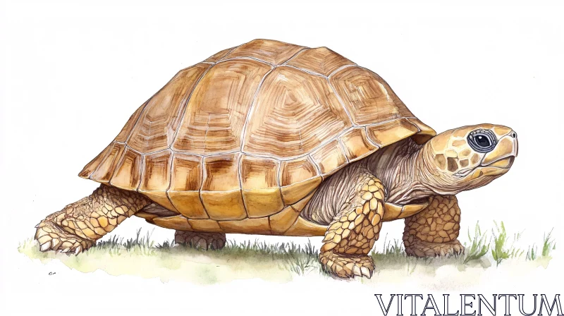 AI ART Detailed Turtle Art in Watercolor