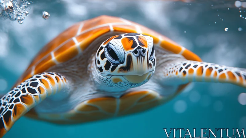 Marine Elegance of a Sea Turtle AI Image