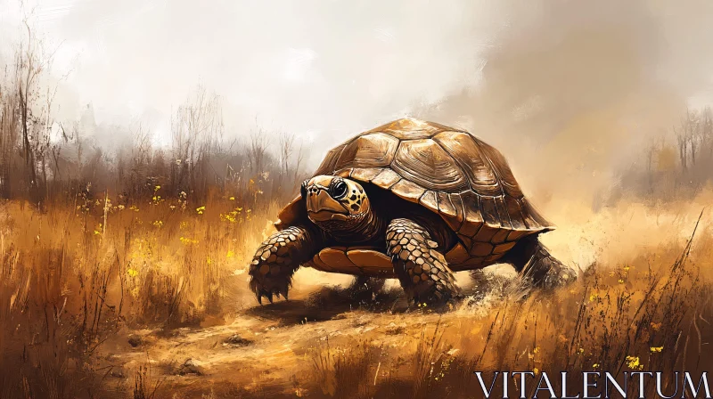 AI ART Tortoise in Nature