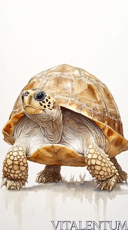 AI ART Artistic Turtle Illustration