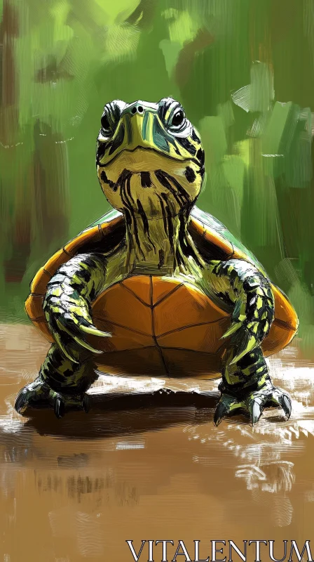 AI ART Intricate Turtle Artwork