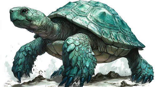 Detailed Render of a Turtle