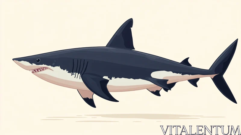 AI ART Cartoon Ocean Shark