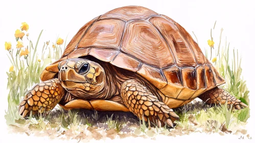 Watercolor Turtle Art