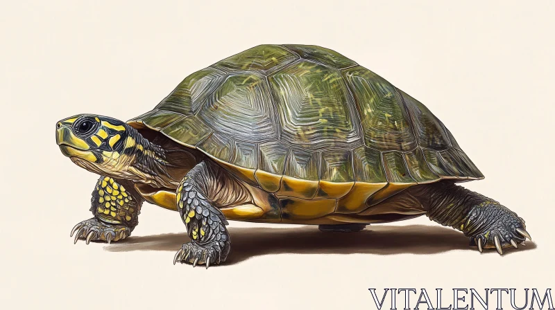 AI ART Detailed Turtle Illustration