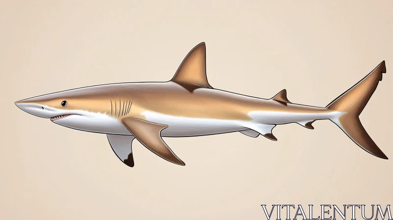 Graphical Shark Artwork AI Image