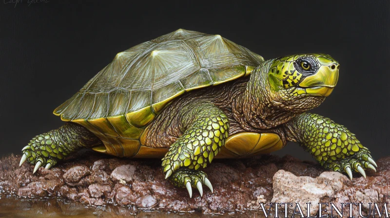 AI ART Detailed Turtle Artwork