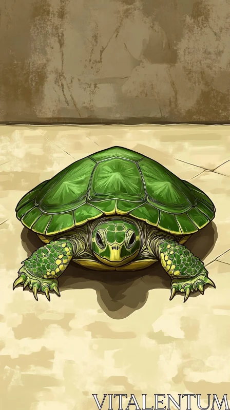 AI ART Detailed Turtle Art