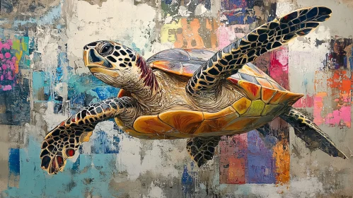 Abstract Turtle Painting