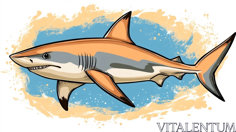 AI ART Artistic Shark Cartoon Design