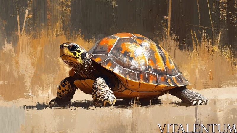 AI ART Detailed Turtle Illustration