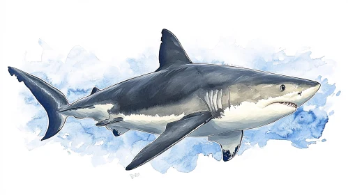Vibrant Shark Illustration