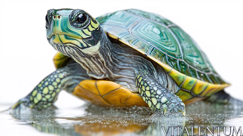 AI ART Intricate Turtle Close-up