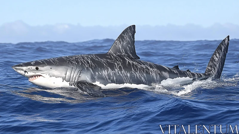 AI ART Great White Shark Ocean