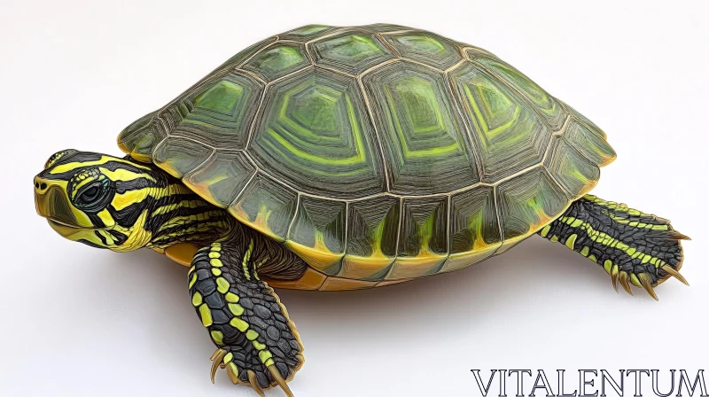 AI ART Patterned Turtle with Textured Shell