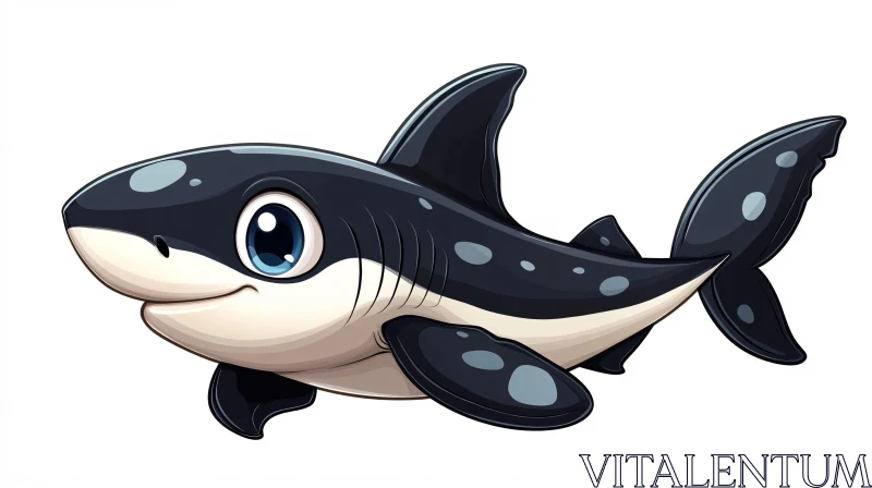 AI ART Cute Killer Whale Cartoon Art